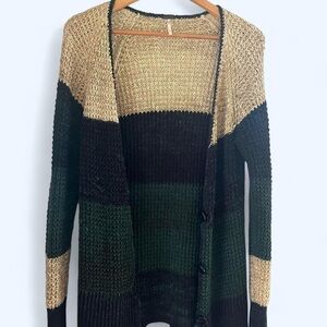 Free People Vintage Long Button Cardigan with Buttons